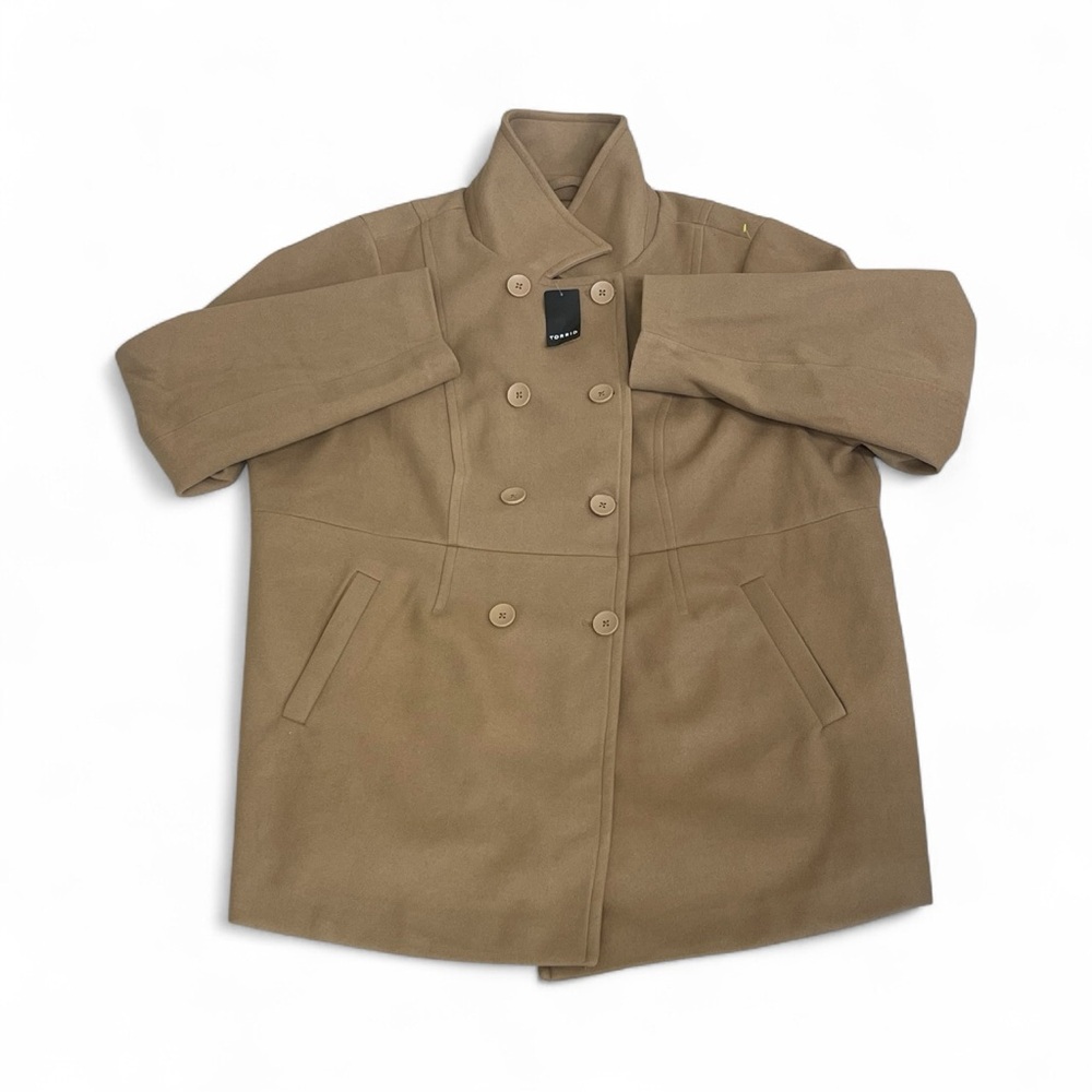 Torrid Tan Double-Breasted Pea Coat brand new size 3 3XL 22-24 - Picture 3 of 11